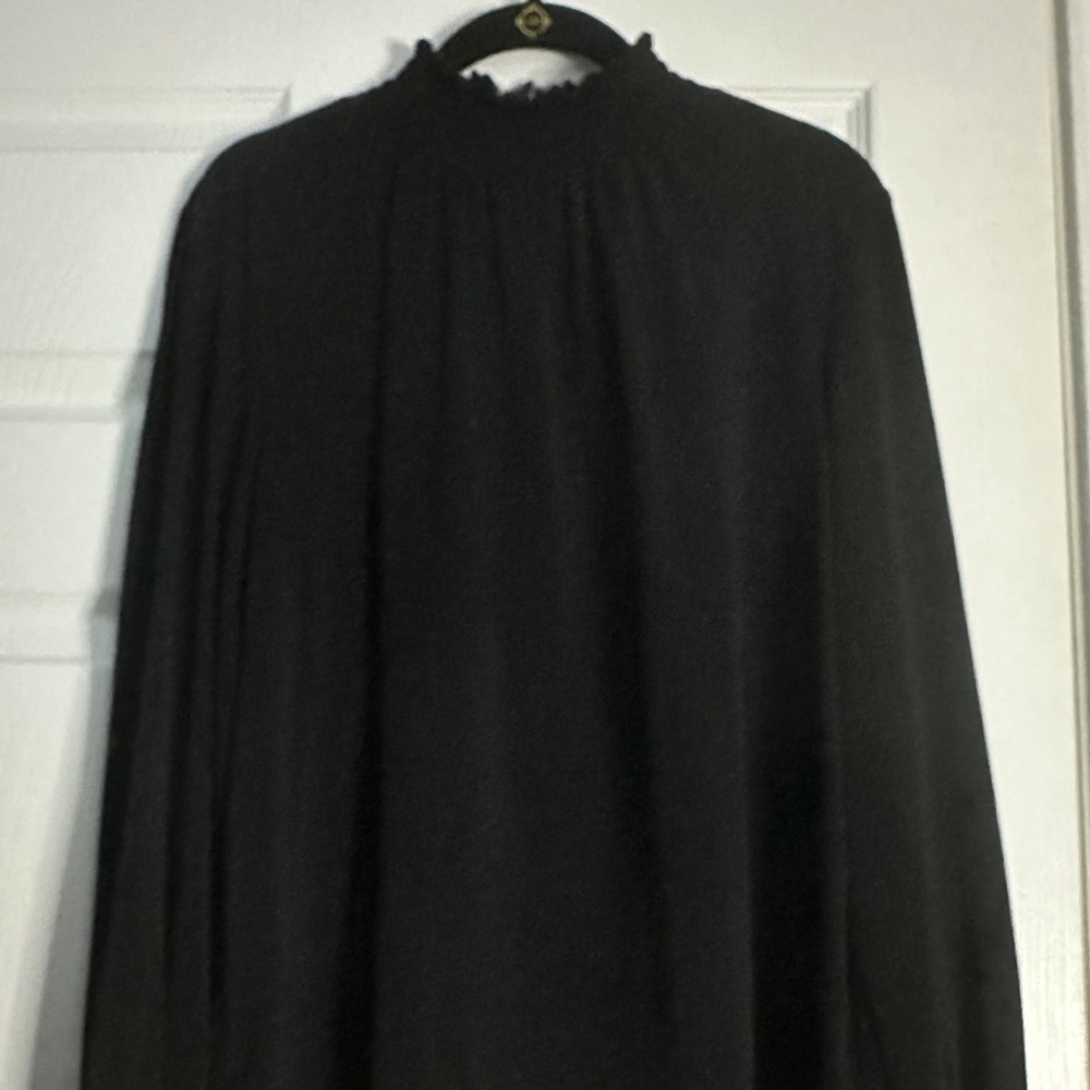 Adrianna Papell Black Mock Neck